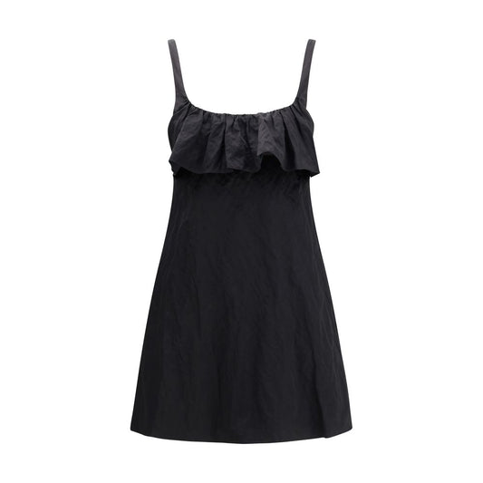 Black Cotton Casual Dress