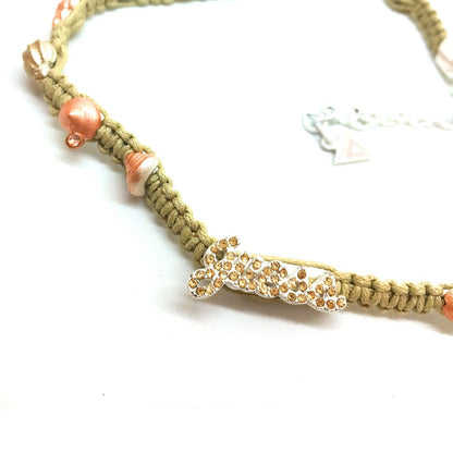 Bicolor Textile Necklace