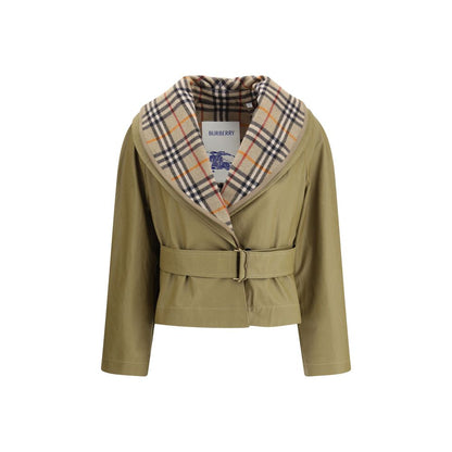 Beige Cotton Full-Length Jacket