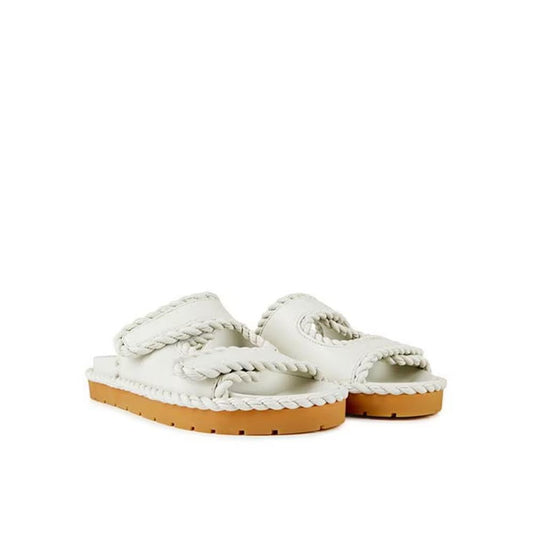 White Lamb Leather Sandals