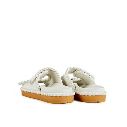 White Lamb Leather Sandals