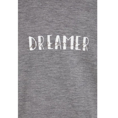 Gray Elastane T-Shirt