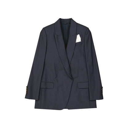 Blue Virgin Wool Coat