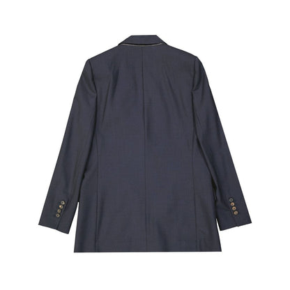 Blue Virgin Wool Coat