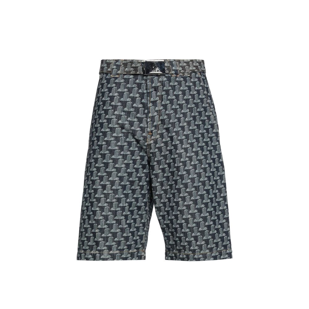 Blue Cotton Shorts