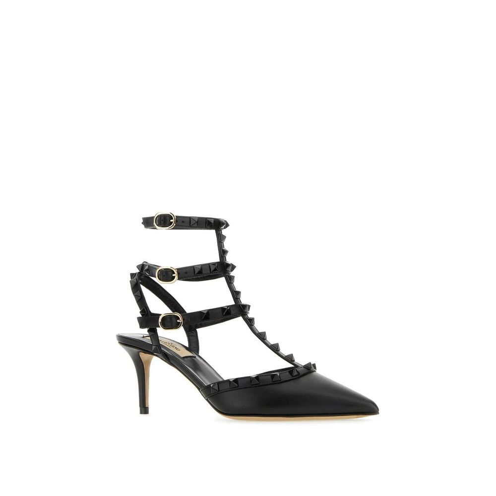Black Calfskin High Heel Pumps