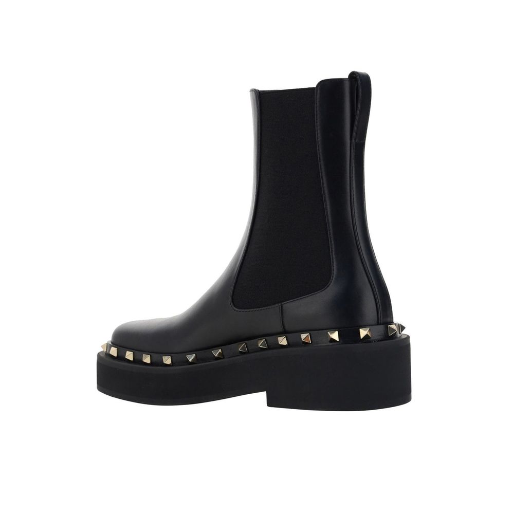 Black Calfskin Chelsea Boots
