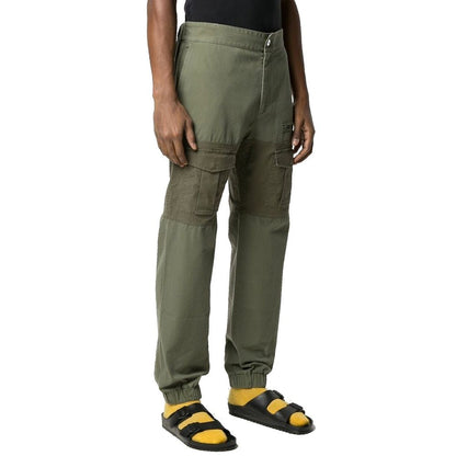 Bicolor Cotton Cargo Pants