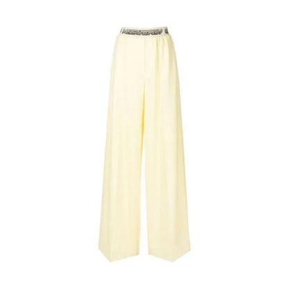 Bicolor Wool Casual Pants