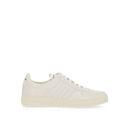 White Calfskin Low Top Sneakers