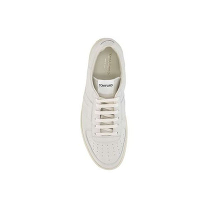White Calfskin Low Top Sneakers