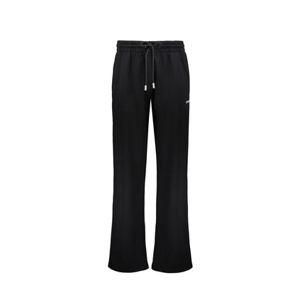 Black Cotton Casual Pants