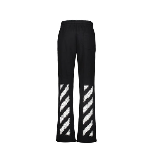 Black Cotton Casual Pants