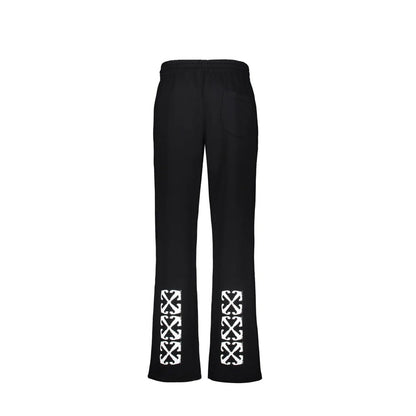Black Cotton Athletic Pants