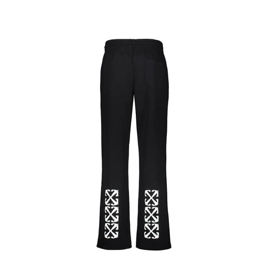 Black Cotton Athletic Pants