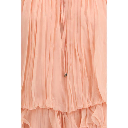 Multicolor Silk Casual Dress