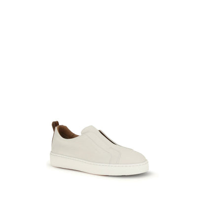 White Calf Leather Bos Taurus Low Top Sneakers