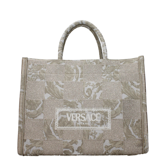 Beige Fabric Handbag