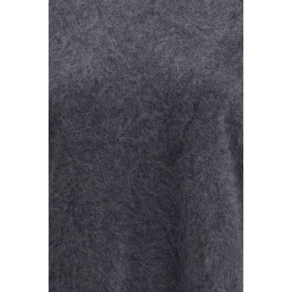 Grey Cashmere Short Sleeve Sweater
