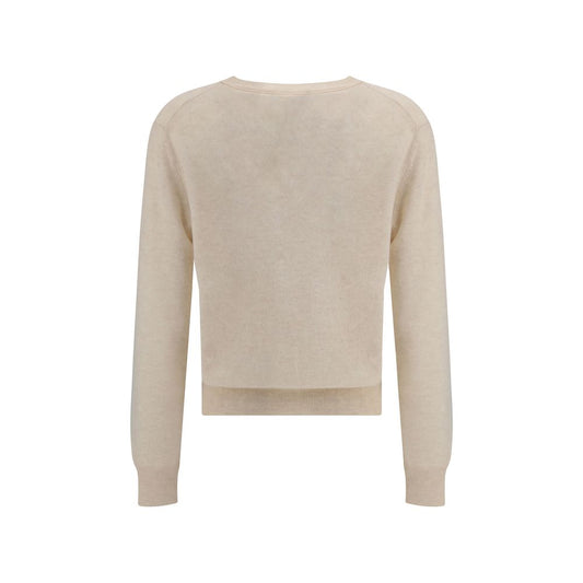 Beige Fleece Wool Sweatshirt