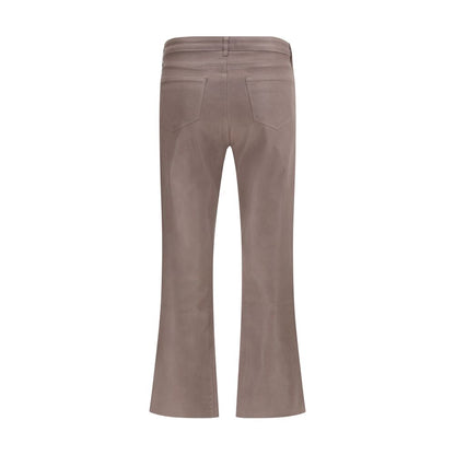 Beige Cotton Casual Pants