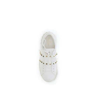 White Calf Leather Bos Taurus Low Top Sneakers