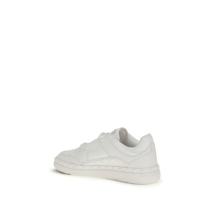White Calf Leather Bos Taurus Low Top Sneakers