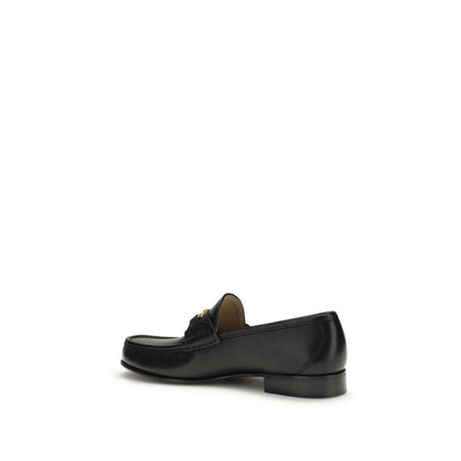 Black Calf Leather Bos Taurus Slip-On Loafers