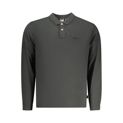 Black Cotton Polo Shirt