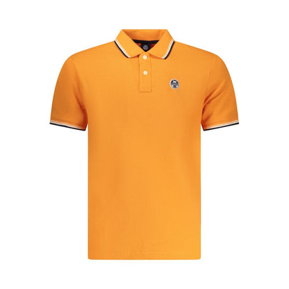 Arancione Cotton Men Polo