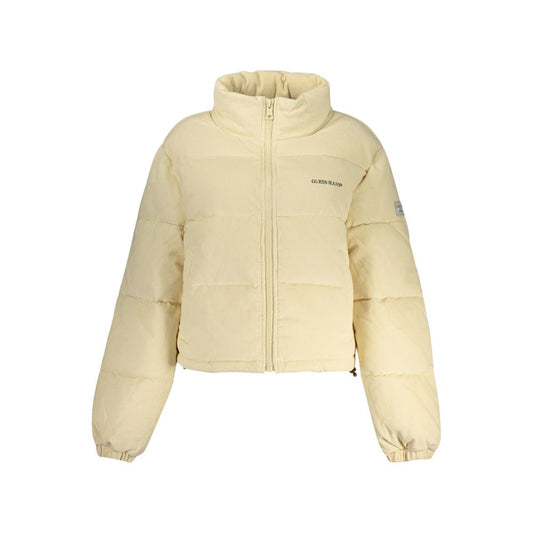 Beige Polyester Full-Length Jacket