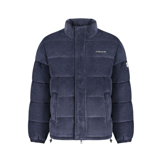 Blue Polyester Men's Jacket