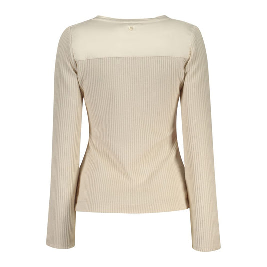 Beige Polyester Women Sweater