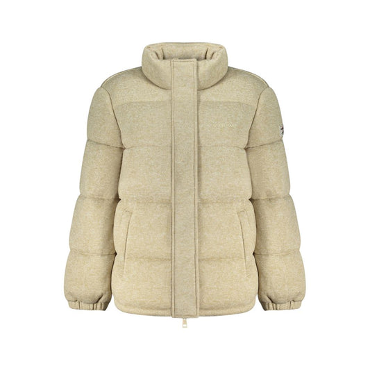 Beige Polyester Coat