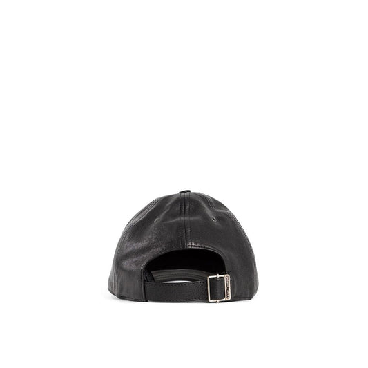 Black Lamb Leather Cap (Baseball Hat)