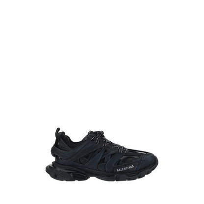Black Polyester Sneakers