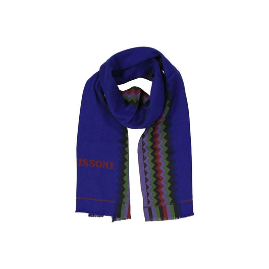 Blue Wool Scarf