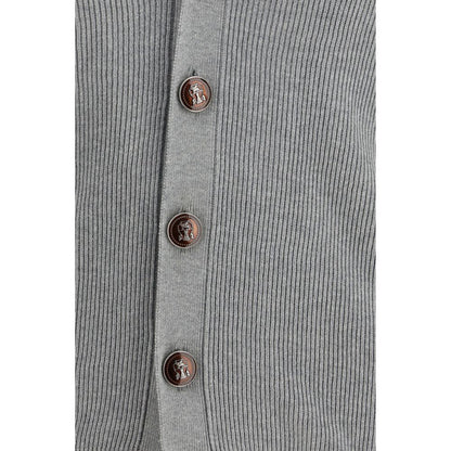 Gray Cotton Cardigan