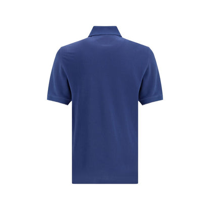 Blue Cotton Polo Shirt