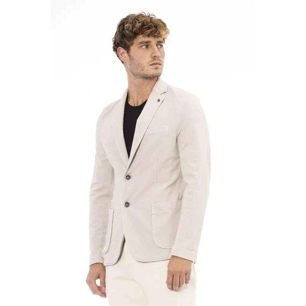 Beige Cotton Blazer