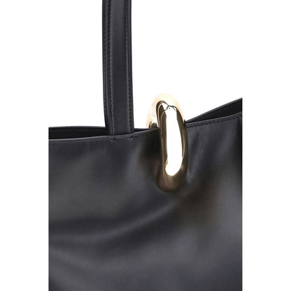 Black Calf Leather Bos Taurus Shoulder Bag