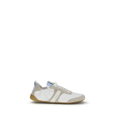 White Calf Leather Bos Taurus Athletic Sneakers