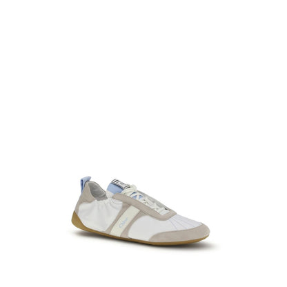 White Calf Leather Bos Taurus Athletic Sneakers