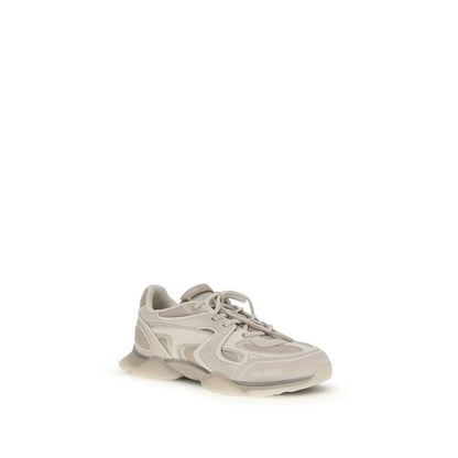 White Calf Leather Bos Taurus Chunky Sneakers
