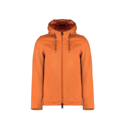 Orange Cashmere Full-Length Jacket