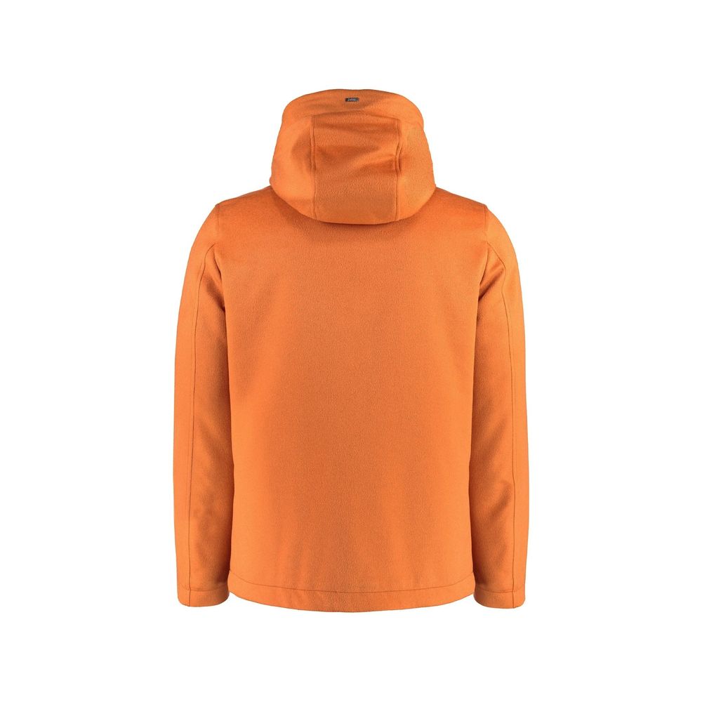 Orange Cashmere Full-Length Jacket