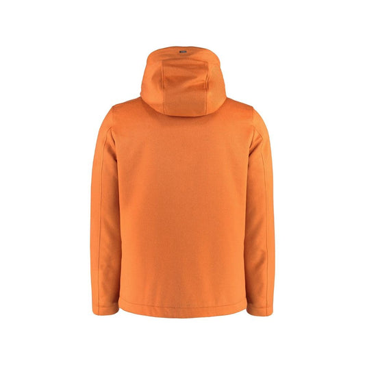 Orange Cashmere Full-Length Jacket