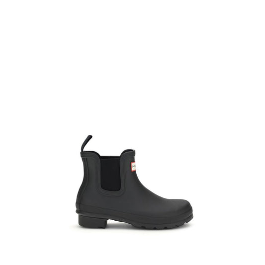 Black Rubber Ankle Boots