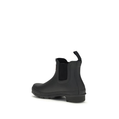 Black Rubber Ankle Boots