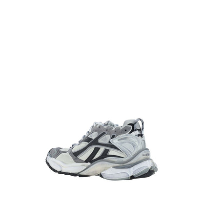 Gray Polyurethane Athletic Sneakers